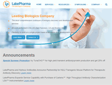 Tablet Screenshot of lakepharma.com